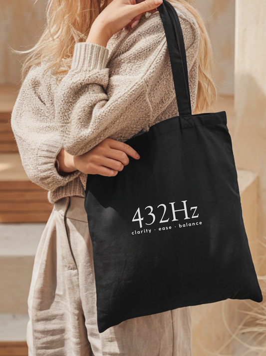 The Frequency Collection Canvas Tote Bag - 432Hz Clarity Ease Balance