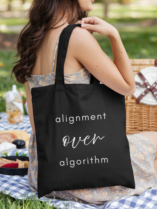 Alignment Over Algorithm Canvas Tote Bag - Rebelle
