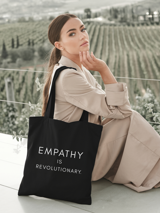 Empathy Is Revolutionary™ Canvas Tote Bag - Whisper