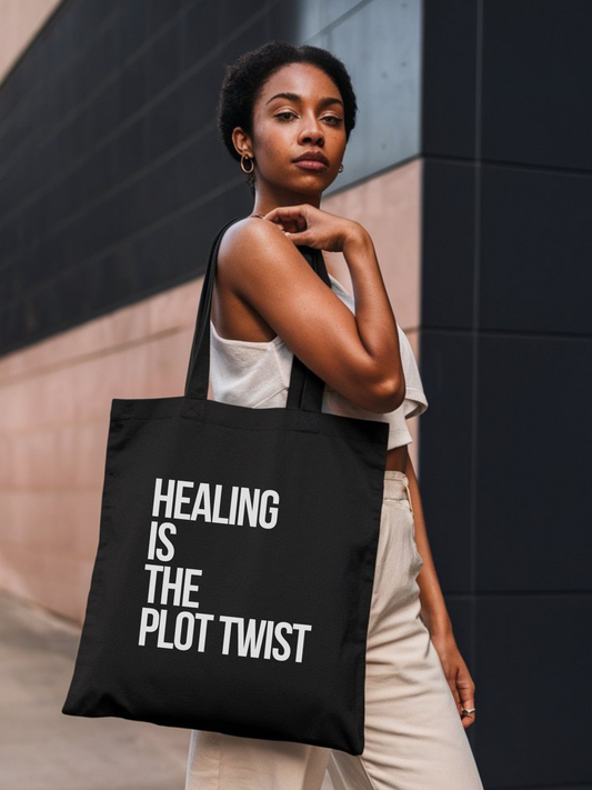 Healing is the Plot Twist Canvas Tote Bag - Shout