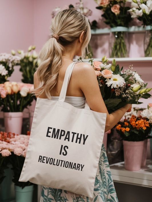 Empathy Is Revolutionary™ Cotton Tote Bag - Shout