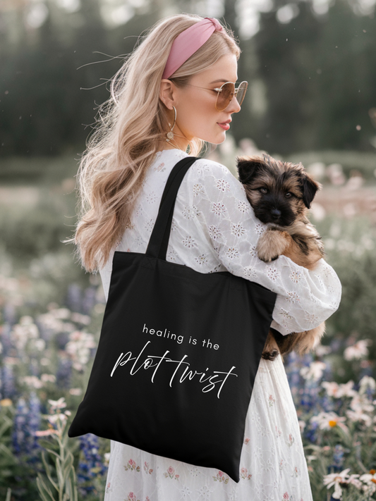 Healing is the Plot Twist Canvas Tote Bag - Rebelle