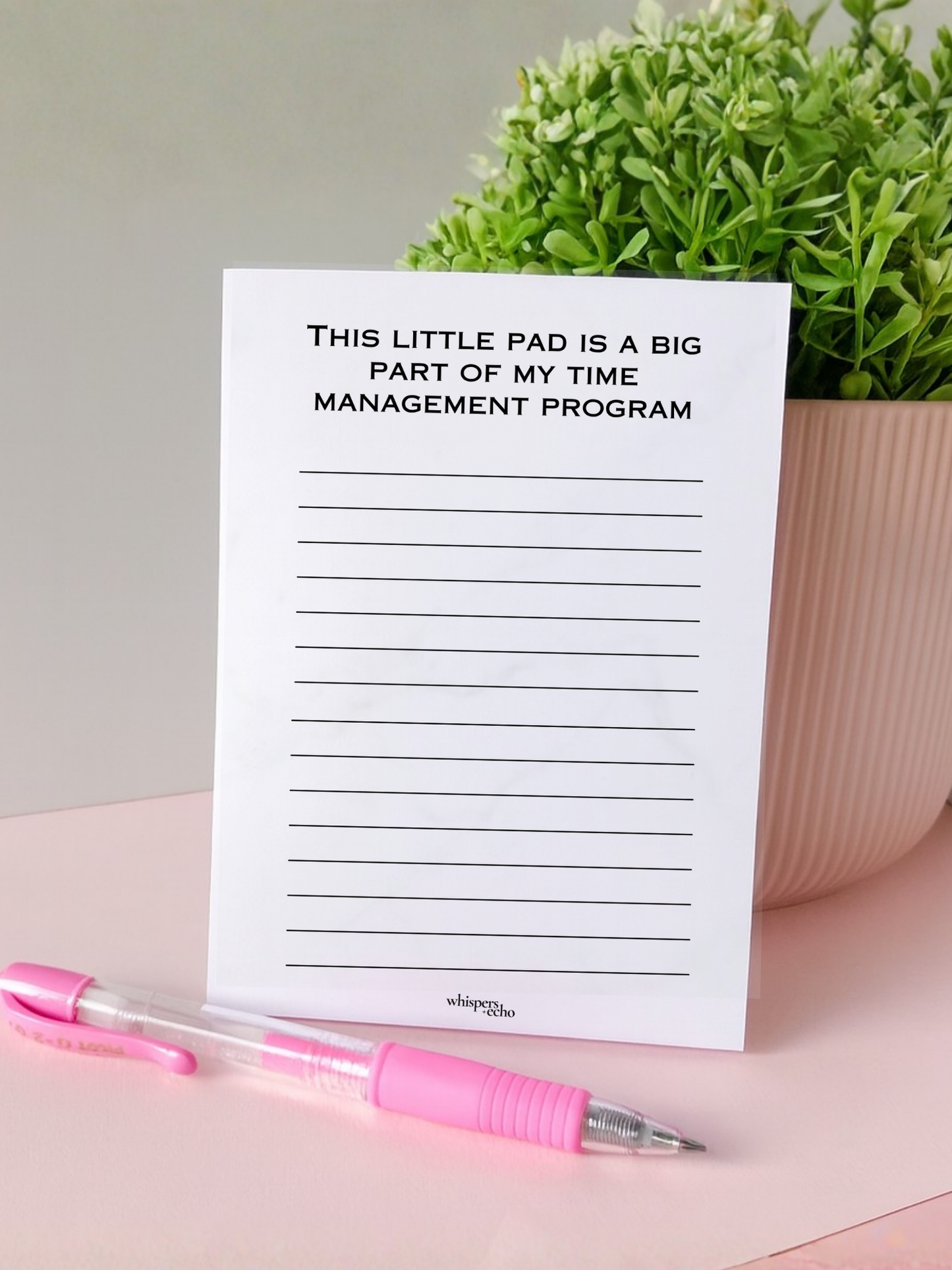 Minimalist Time Management Notepad | Daily Productivity Desk Pad