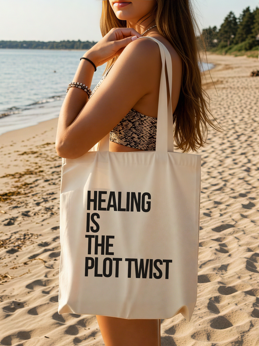 Healing is the Plot Twist Canvas Tote Bag - Shout