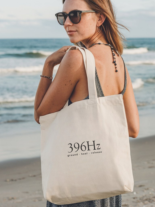 The Frequency Collection Canvas Tote Bag - 396Hz Ground Heal Release