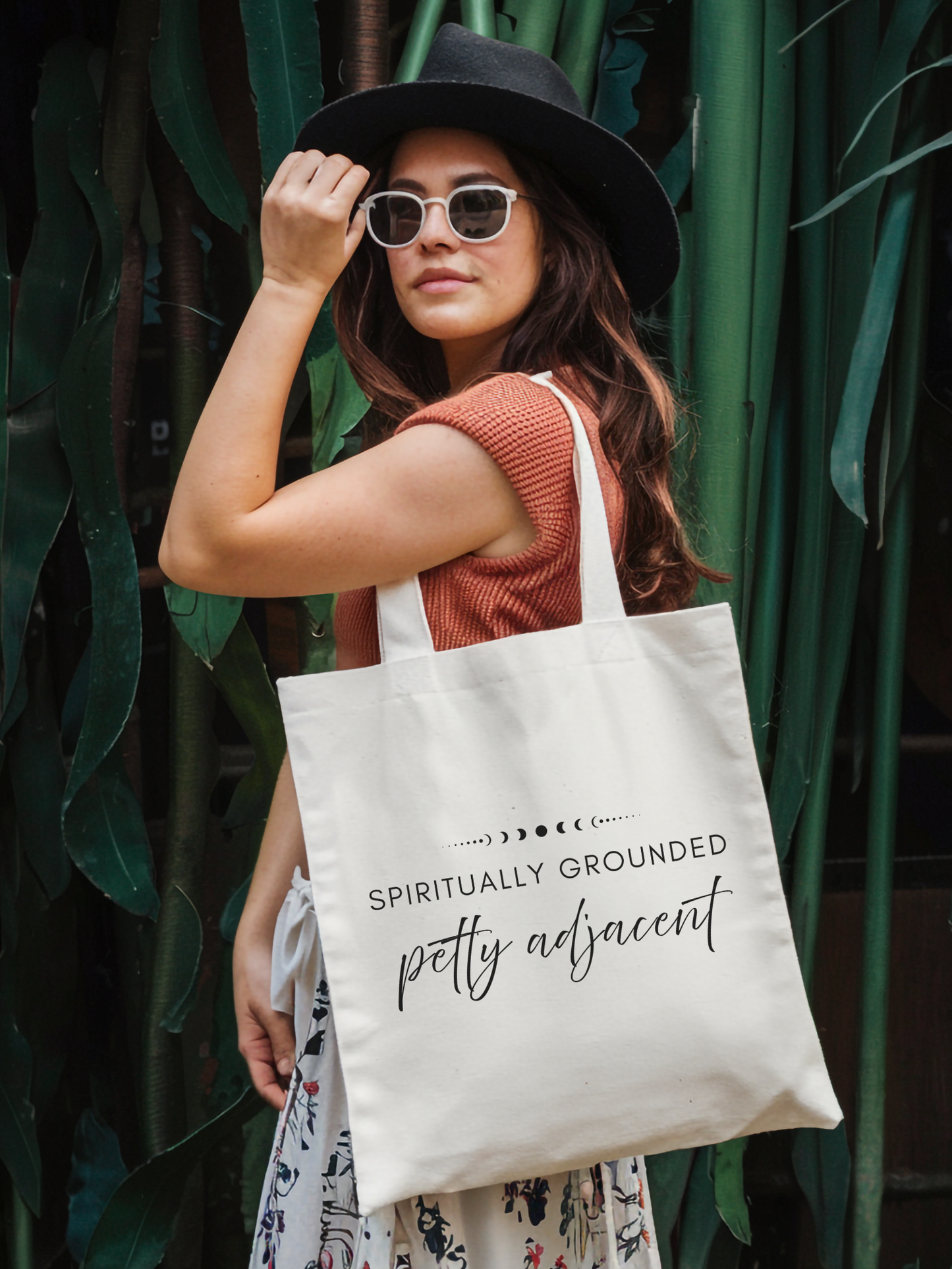 Spiritually Grounded Petty Adjacent Canvas Tote Bag - Rebelle