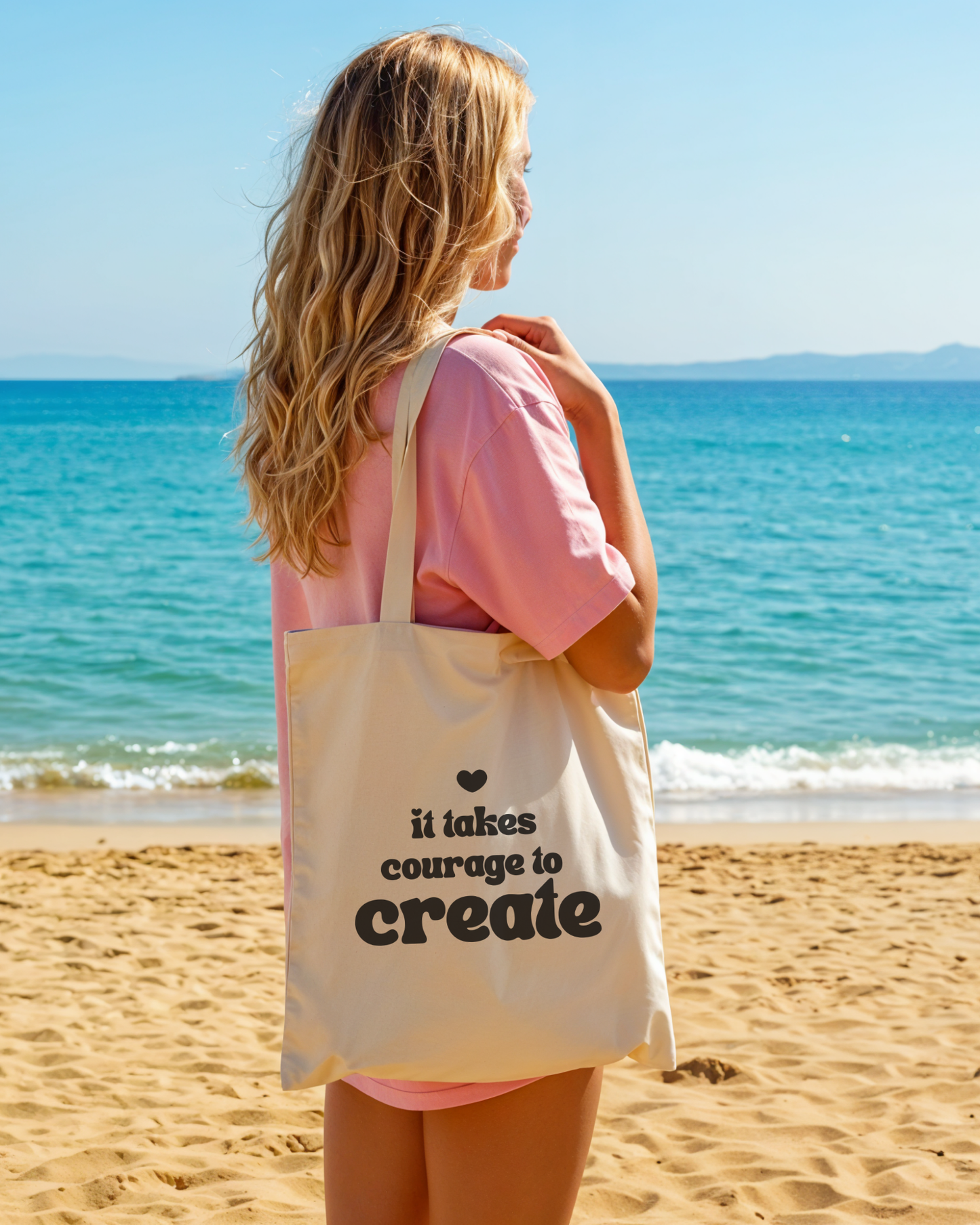 It Takes Courage to Create Canvas Tote Bag - Love Loudly